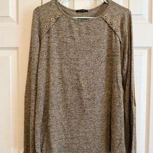 Pink Clover Women's Brown Long Sleeve Top